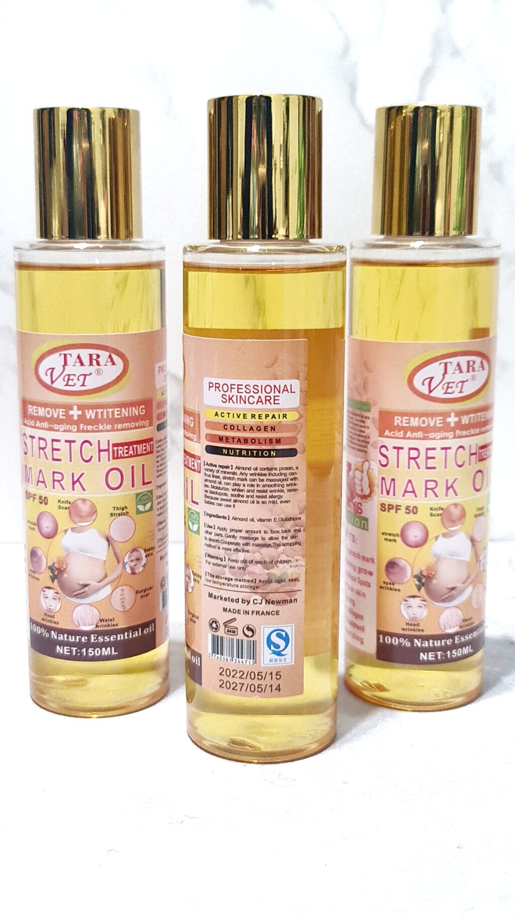 Tara Vet Stretch Mark Treatment Oil SPF50 – Fougees Beauty